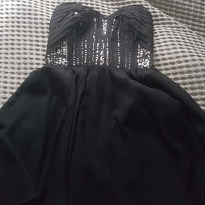 Black sequin vintage victorias secret party dress